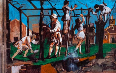 “La potatura della vite”, copia dagli affreschi di Palazzo Schifanoia, a Ferrara. “La potatura della vite”, copia dagli affreschi di Palazzo Schifanoia, a Ferrara.
