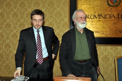 Massimo Giannini con Eugenio Scalfari Massimo Giannini con Eugenio Scalfari