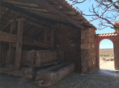 Tenerife e il vino / Torchio di oltre 250 anni a Vilaflor, d.o. Abona, Tenerife. Tenerife e il vino / Torchio di oltre 250 anni a Vilaflor, d.o. Abona, Tenerife.