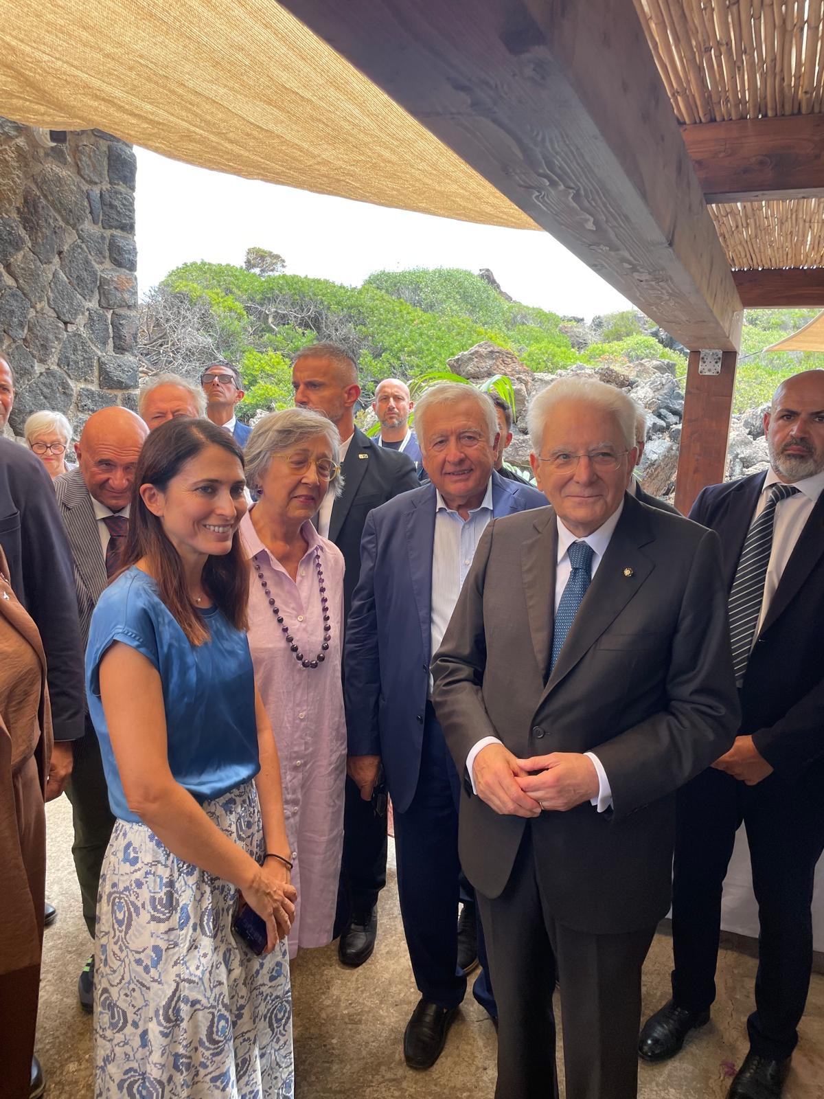 L'arrivo del Presidente Sergio Mattarella al Museo Geonaturalistico di Punta Spadill